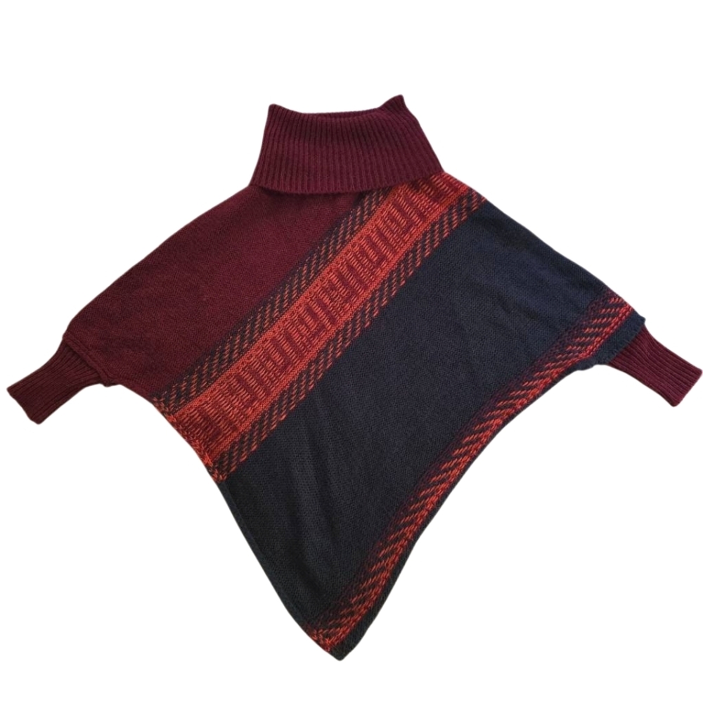 Cozy Knit Poncho Sweater Women's Size 1X